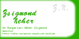 zsigmond neher business card